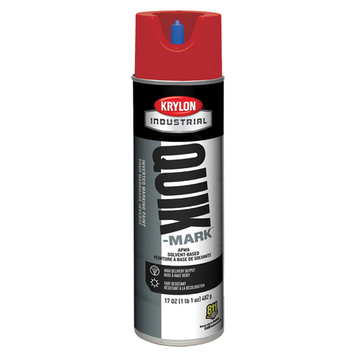 Krylon Industrial A03611007 Industrial Quik-Mark Solvent-Based Inverted Marking Paint, 17 oz., Aerosol Can