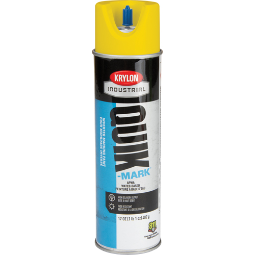 Krylon Industrial A03801004 Industrial Quik-Mark Water-Based Inverted Marking Paint, 17 oz., Aerosol Can