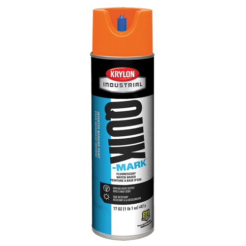 Krylon Industrial A03700004 Peinture de marquage industrielle invers&eacute;e &agrave; base d'eau Quik-Mark, 17 oz, Canette a&eacute;rosol