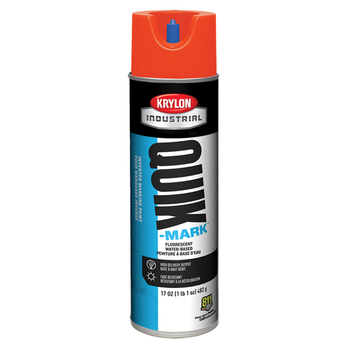 Krylon Industrial A03610004 Industrial Quik-Mark Water-Based Inverted Marking Paint, 17 oz., Aerosol Can