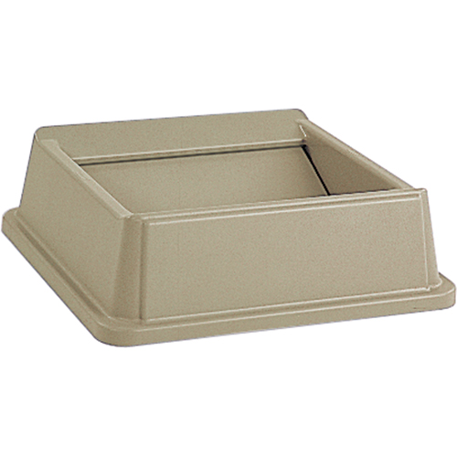 Rubbermaid FG266400BEIG Untouchable&reg; Containers, Swing Lid, Plastic/Polyethylene, Fits Container Size: 19-3/4"x 19-3/4"