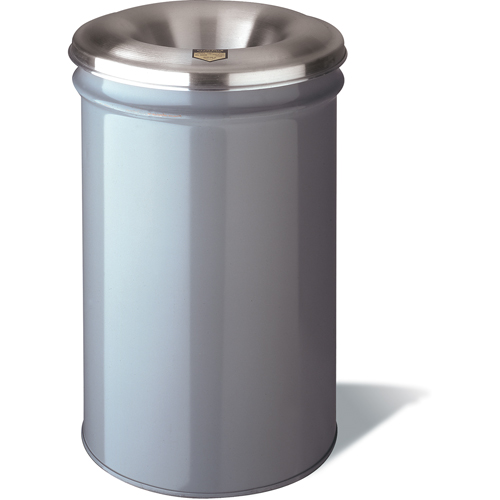 Justrite 26630G Cease-Fire&reg; Waste Cans, Metal, 30 US gal.