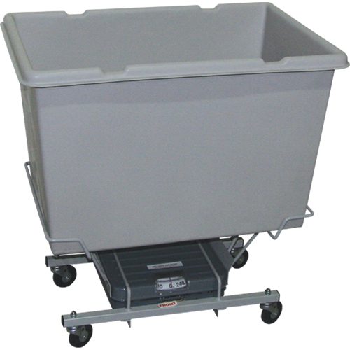 Techstar Plastics Inc 350SC GREY Scale Carts, Polyethylene, 33" L x 23" W x 33" H, 7 cu. ft. Volume, 250 lbs. Capacity