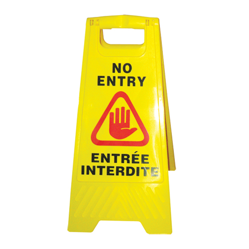  NC547 "No Entry/Entr&eacute;e Interdite" Safety Sign, Bilingual with Pictogram