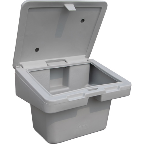 Techstar Plastics Inc SOS 5.501 Salt Sand Container SOS, With Hasp, 30" x 24" x 24", 5.5 cu. Ft., Grey