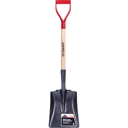 Garant GHS2D Pro Square Point Shovel, Wood, Tempered Steel Blade, D-Grip Handle, 27-3/4" Long