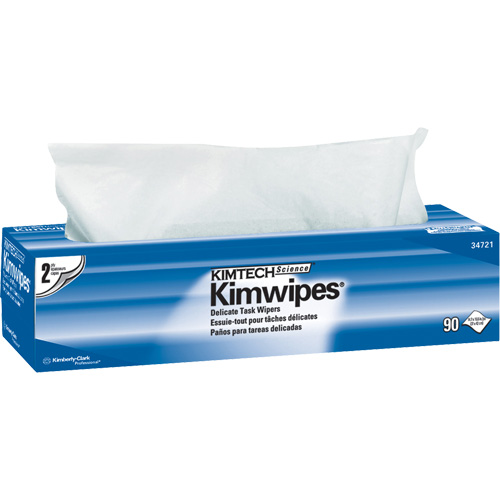 Kimberly-Clark 34721 Kimtech Science Kimwipes Delicate Task Wipes, Specialty, 16-3/5" L x 14-7/10" W