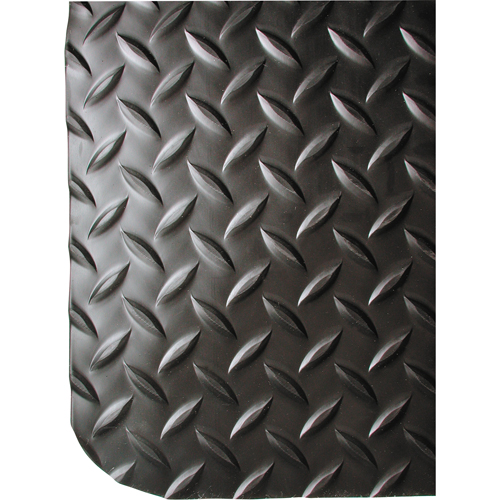 Wearwell 415.916X3X75BK SpongeCote&reg; No. 415 Mats, Diamond, 3' x 75' x 9/16", Black, PVC