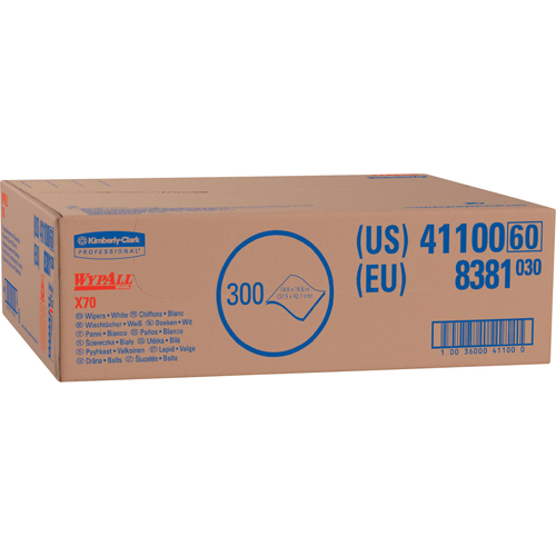 Kimberly-Clark 41100 X70 Wipers, Heavy-Duty, 16-3/5" L x 15" W