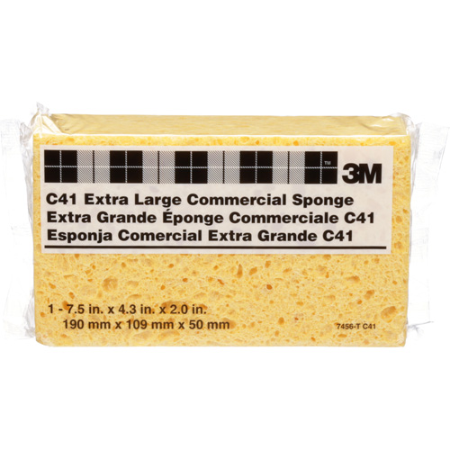 3M H-C41-7.5X4.4X2-1/ &eacute;ponges de format commercial, Cellulose, 4-1/2" la x 7-1/2" l
