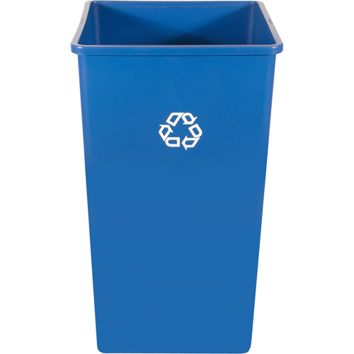 Rubbermaid FG395973BLUE Recycling Station Container , Bulk, Plastic, 50 US gal.