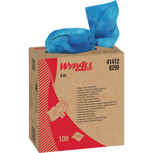 Kimberly-Clark 41412 WypAll&reg; X70 Premium Industrial Cloths, Heavy-Duty, 16-4/5" L x 8-1/3" W