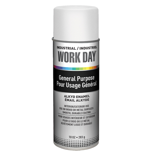 Work Day A04401007 Industrial Work Day Paint, White, Gloss, 10 oz., Aerosol Can