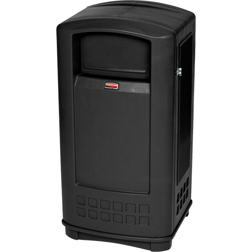 Rubbermaid FG9P9000BLA Plaza&reg; Containers, Plastic, 35 US gal.