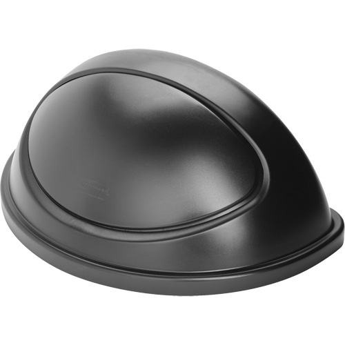 Rubbermaid FG362000BLA Untouchable&reg; Containers, Half Round Lid, Plastic/Polyethylene, Fits Container Size: 21-5/16" x 21-1/3"