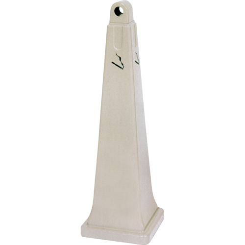 Rubbermaid FG257088BEIG R&eacute;cup&eacute;rateurs de m&eacute;gots de cigarettes Groundskeeper, Sur pied, Plastique, Capacit&eacute; 1 gal. US, Hauteur 39-3/4"