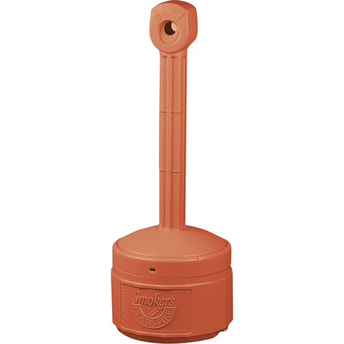 Justrite 26806T Smokers Cease-Fire&reg; Cigarette Butt Receptacle, Free-Standing, Plastic, 1 US gal. Capacity, 30" Height