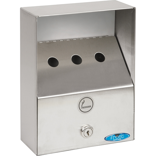 Frost 908 Smoking Receptacles, Wall-Mount, Stainless Steel, 1 Litres Capacity, 9" Height