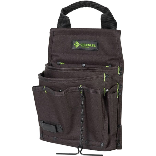 Greenlee 0158-17 Tool Bag, Nylon, 7 Pockets, Black