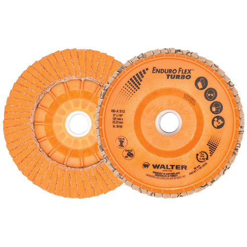 Walter Surface Technologies 06A512 Enduro-Flex Turbo Flap Disc, 5
