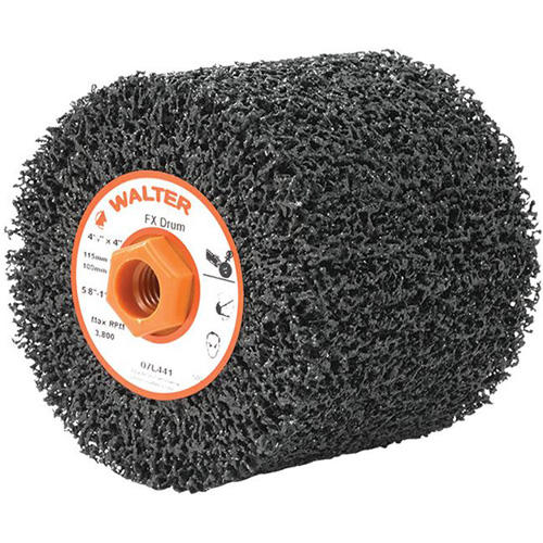 Walter Technologies Pour Surface 07L441 Cylindre r&eacute;versible FX, 4-1/2" dia., 4" la, 5/8"-11 arbre, Cors&eacute; Grain