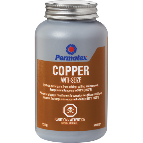 Permatex 75226 Copper Anti-Seize, 227 g, Brush Top Can, 1800°F (982°C) Max Temp.