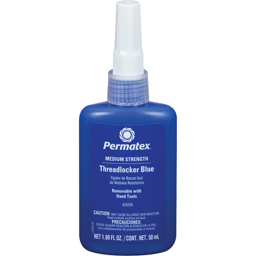 Permatex 24250 Removable Strength Threadlocker, Blue, Medium, 50 ml, Bottle