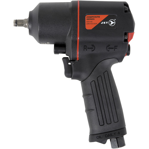 JET 400140 AW375CSDP Super-Heavy-Duty Composite Series Impact Wrench, 3/8" Drive, 1/4" NPT Air Inlet, 10000 No Load RPM