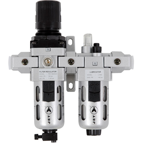 JET 408802 AFRLCI38 2-Piece Intermediate Air Filter, Regulator and Lubricator, 3/8" NPT