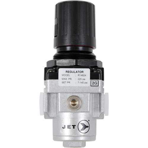 JET 408823 R&eacute;gulateur de d&eacute;bit dair interm&eacute;diaire, 3/8" NPT, PSI max. de 220 PSI, Canalisation