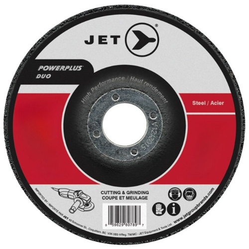 JET 500448 Meule A24R POWERPLUS, 9" x 1/4", Arbre 7/8", Type 27
