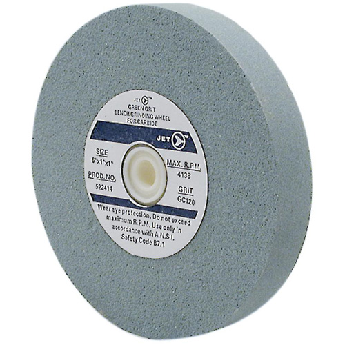 JET 522437 Bench Grinding Wheel, 8" x 1", 1" Arbor, Silicon Carbide