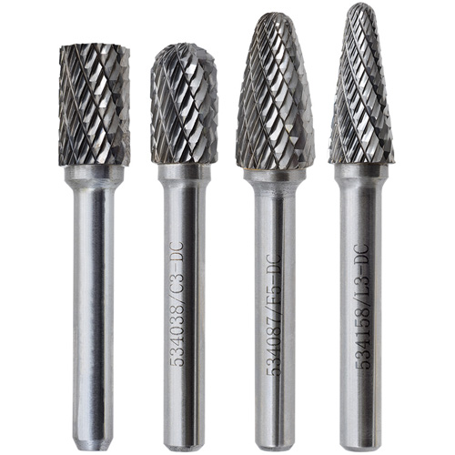 JET 534192 CBHP-4 Premium Carbide Bur Set, 4 Pieces