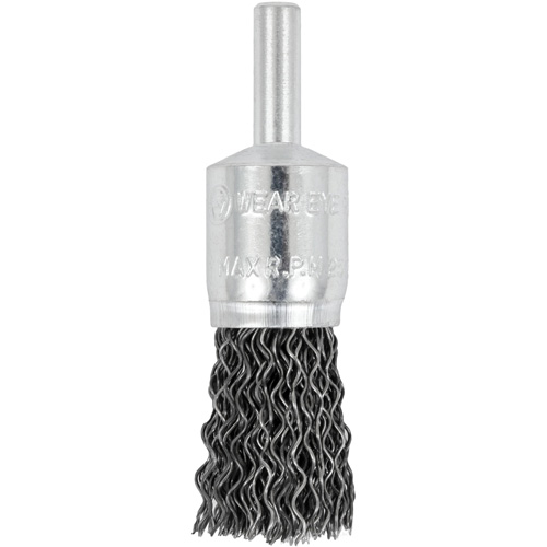 JET 553713 E050-20 Shaft Mounted Crimped End Brush, 1/2", 0.02" Fill, 1/4" Shank