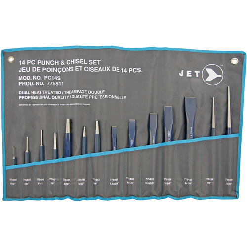 JET 775511 Punch & Chisel Set, 14 Pieces