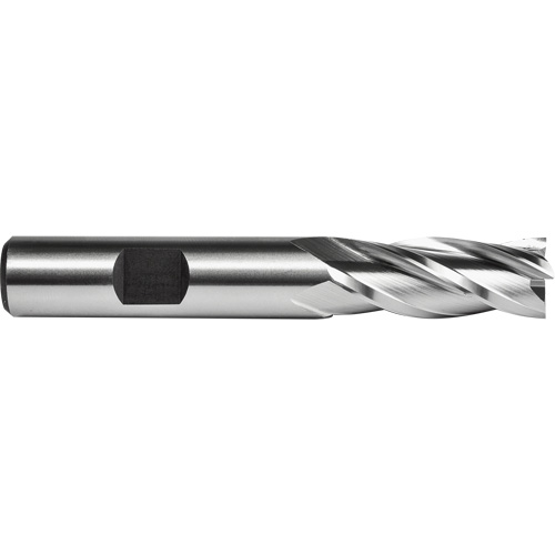 Dormer 7647983 End Mill, 1" Dia., 4-1/2" L, 4 Flutes, 1" Shank, High Speed Steel