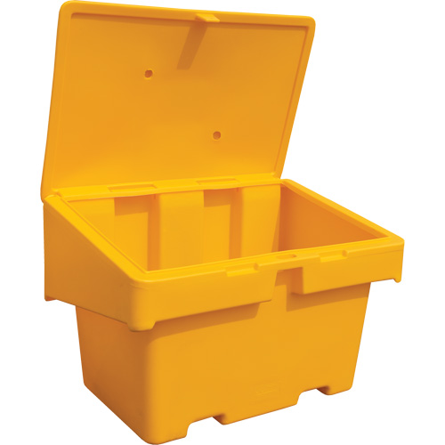 Techstar Plastics Inc SOS18Y Salt Sand Container SOS, With Hasp, 48" x 33" x 34", 18.5 cu. Ft., Yellow
