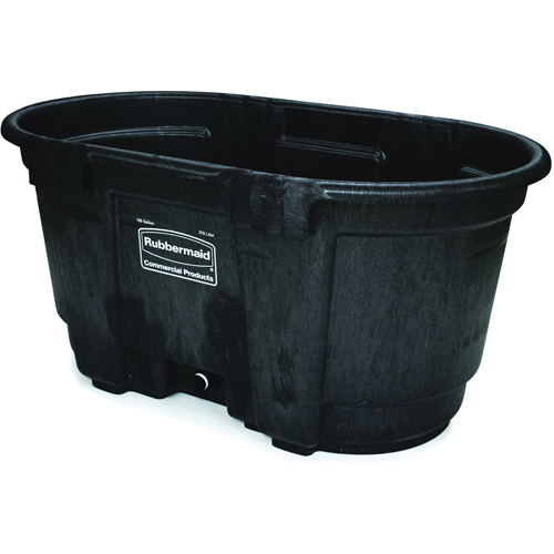 Rubbermaid FG424288BLA Stock Tank, 31" D x 53" W x 25-1/8" H, 800 lbs. Capacity, Black