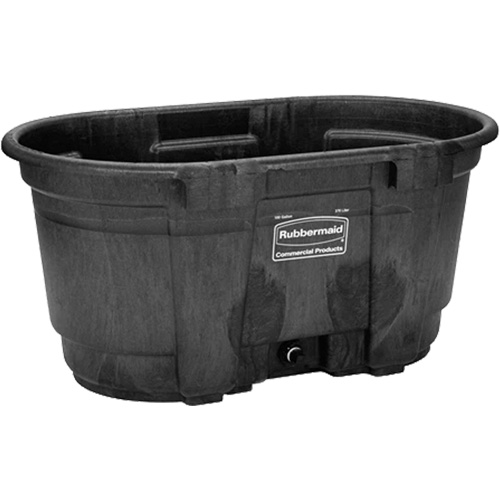 Rubbermaid FG424288BLA Stock Tank, 31" D x 53" W x 25-1/8" H, 800 lbs. Capacity, Black