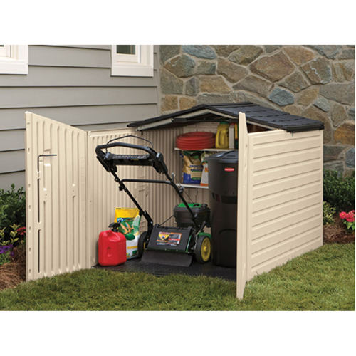 Rubbermaid Home 1800005 Slide Lid Shed, Plastic, 761/4" W x 563/4" D