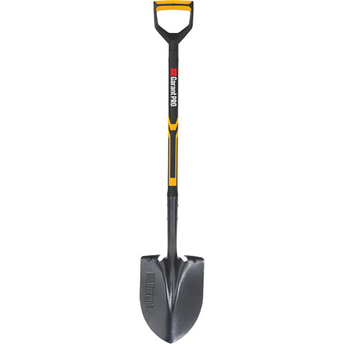 Garant GPHR2FDS Pro Round Point Shovel, Tempered Steel Blade, Fibreglass, D-Grip Handle