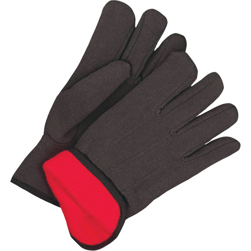 Bob Dale Gloves 10-9-210BR Gants en jersey classiques, Taille unique, Noir, Molleton rouge, &agrave; enfiler