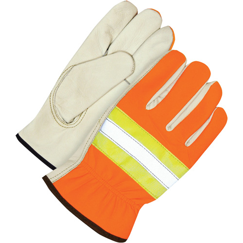 Bob Dale Gloves 20-1-1582-XL Gants de conducteur haute visibilit&eacute; traditionnels, T-Grand, Paume en Cuir fleur de vache
