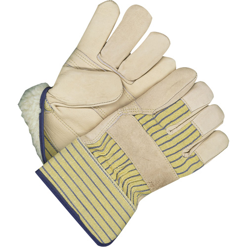 Bob Dale Gloves 40-9-2816 Gants d'ajusteur classiques avec paume renforc&eacute;e, Taille unique, Paume en Cuir fleur de vache, Doublure en Peluche d'acrylique