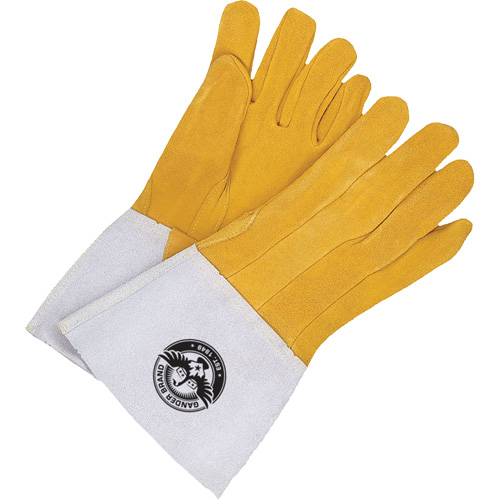 Bob Dale Gloves 60-1-1144-10 Gants de soudage &agrave; l'arc TIG Gander Brand, Cuir de daim refendu, Taille 10