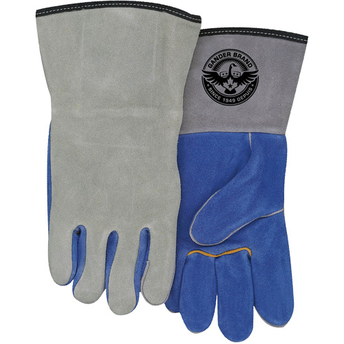 Bob Dale Gloves 64-9-666B-7 Gants pour soudeur avec manchette, Cuir de vache refendu, Taille Taille unique