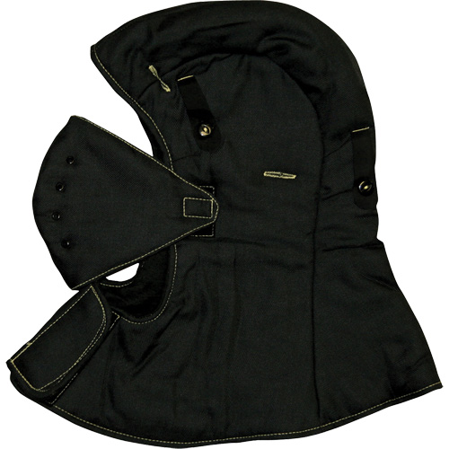 Bob Dale Gloves 96-1-425 CarbonX&reg; FR Hardhat Liner with Face Mask, Black, Cotton/Jersey/Twill