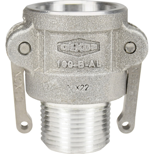 Dixon Group 100-B-AL Cam & Groove Coupler, Aluminum, Type B, 1", Male NPT, 250 PSI
