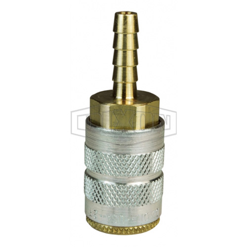 Dixon Group 2FS3-B Coupleur &agrave; cannelure pneumatique manuel standard de s&eacute;rie F pour boyau, Laiton, 1/4", 500 psi
