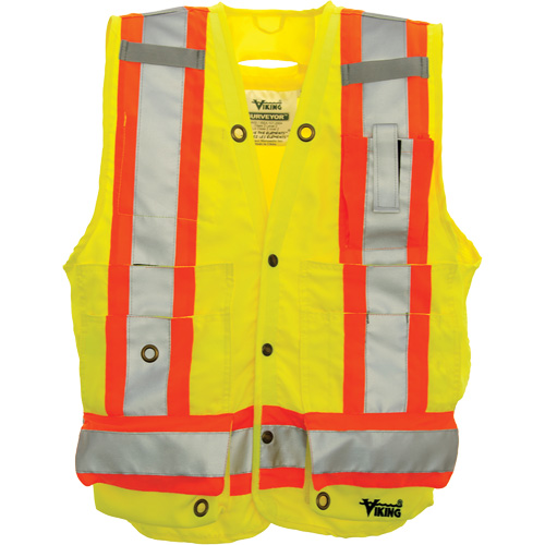 Viking 6195G-XXXXXL Surveyor Safety Vest, High Visibility Lime-Yellow, 5X-Large, Polyester